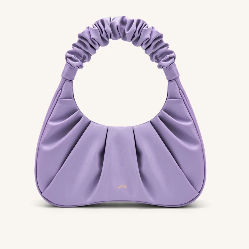 JW PEI GABBI RUCHED HOBO HANDBAG - PURPLE